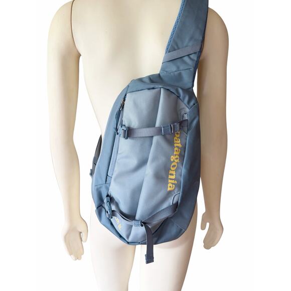 Patagonia Atom Sling Bag Backpack Crossbody Dusty Blue and Yellow main image 7